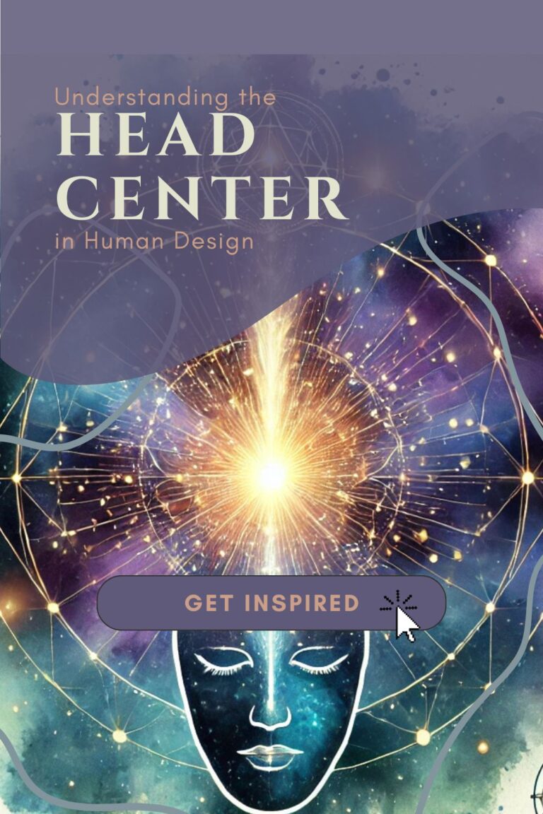 A mystical watercolor-style image representing the Head Center in Human Design. The image should feature a glowing central point resembling an ethereal glow