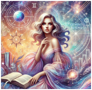 A creative woman envisioning a new world with a book in her hand illustrating the balance of the Creator Gemini Brand Archetype according to Sashya Clark Brand Strategist