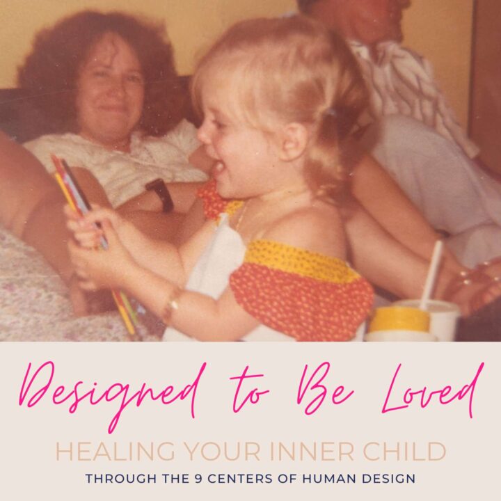 A picture of young Sashya the CaTellyst Clark at her 1st birthday, the caption says, "Designed to Be Loved" and the report is for people who want to heal their Inner Child.
