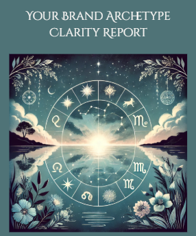 A digital report cover titled ‘Brand Archetype Reading,’ designed with soft cosmic tones and used to guide entrepreneurs in identifying their archetype through Human Design and Astrology.